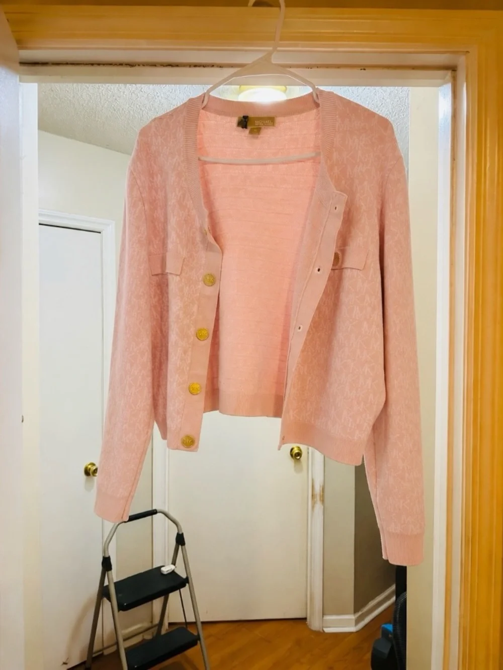 Michael Kors Pink Knit Cardigan - Picture 2 of 4
